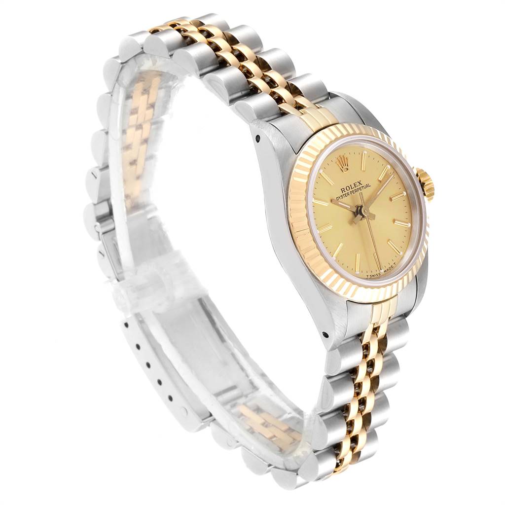 Rolex Oyster Perpetual Steel Yellow Gold Ladies Watch 67193 Box ...