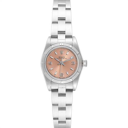 Photo of Rolex Oyster Perpetual Salmon Dial Steel Ladies Watch 76030 Box