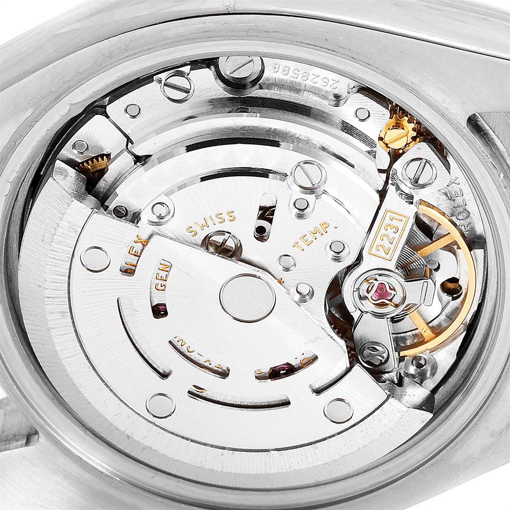 The image shows the internal mechanical movement of a Rolex Oyster Perpetual 176200 Women's Stainless Steel Black Dial 176200 Women's Stainless Steel Black Dial watch.