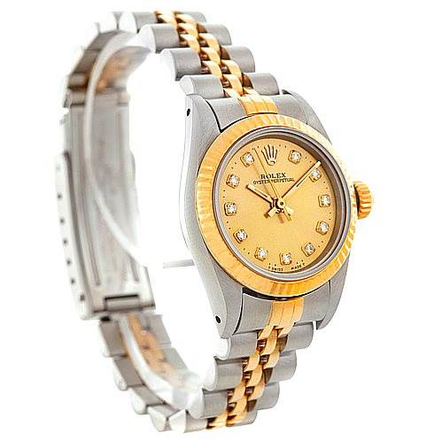 Rolex Ladies Steel 18k Yellow Gold Diamond Watch 67193 SwissWatchExpo