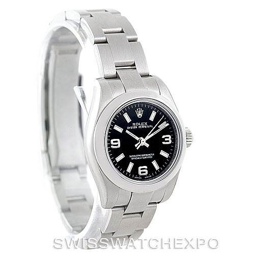Rolex Oyster Perpetual Nondate Ladies Steel Watch 176200 Unworn SwissWatchExpo