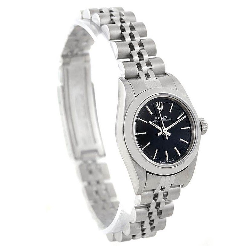 Rolex Oyster Perpetual Nondate Ladies Steel Watch 76080 SwissWatchExpo