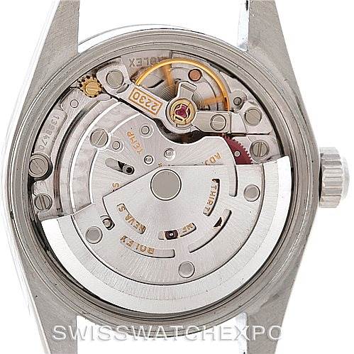 This image shows the inner mechanical movement of a Rolex Oyster Perpetual 76030 Women's Stainless Steel Pink Dial 76030 Women's Stainless Steel Pink Dial watch from the back view.
