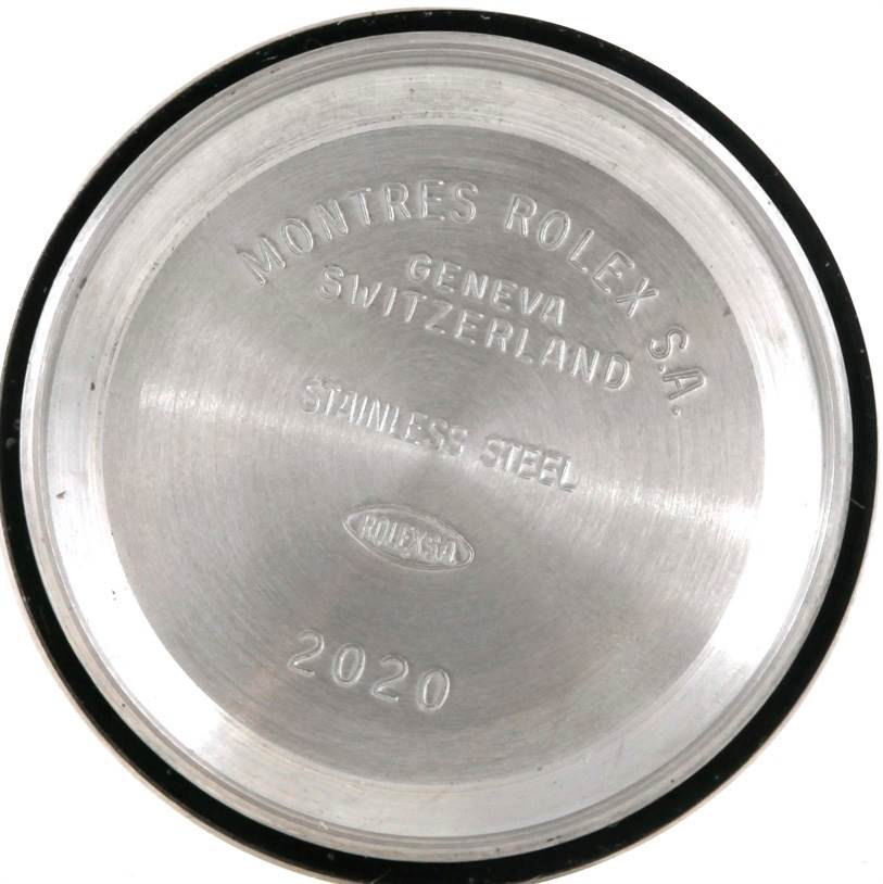 This image shows the interior of the case back of a Rolex Oyster Perpetual 67194 Women's Stainless Steel Pink Dial 67194 Women's Stainless Steel Pink Dial watch.