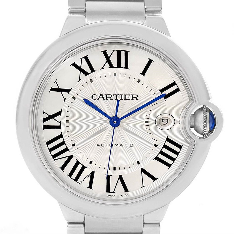 Cartier Ballon Bleu 42mm Stainless Steel Automatic Mens Watch W69012Z4 SwissWatchExpo