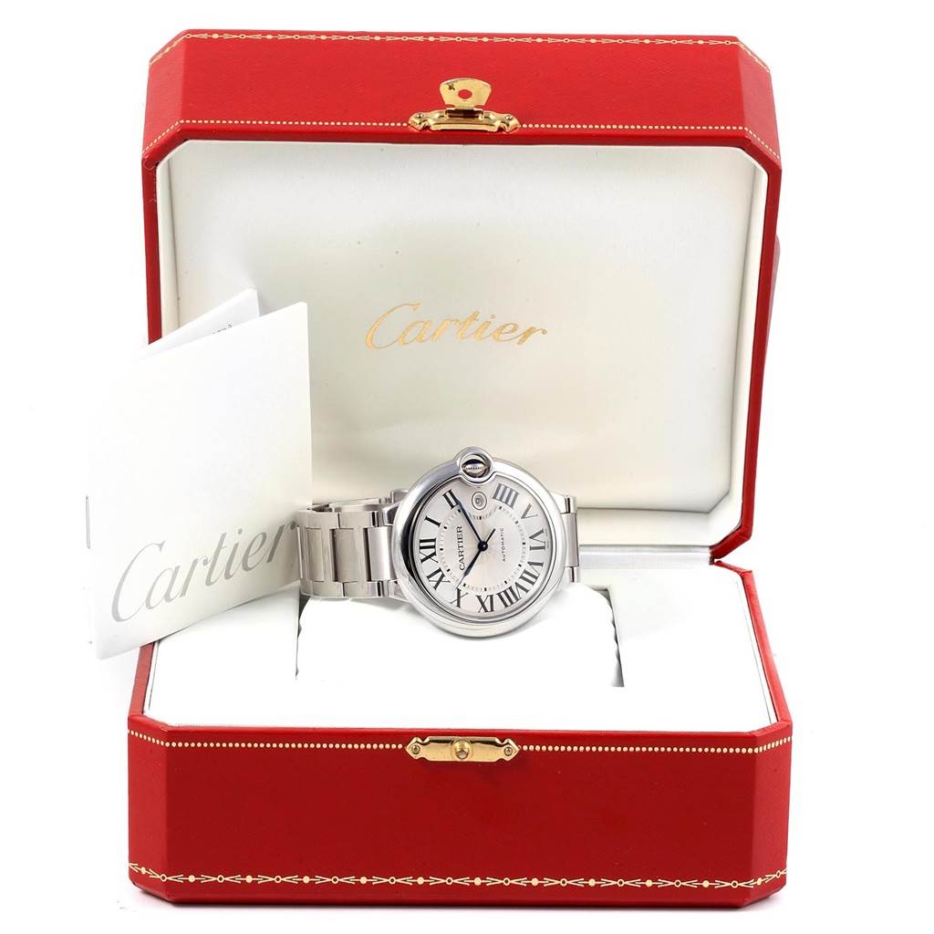 Cartier Ballon Bleu Mens Stainless Steel Automatic Watch W69012Z4 ...