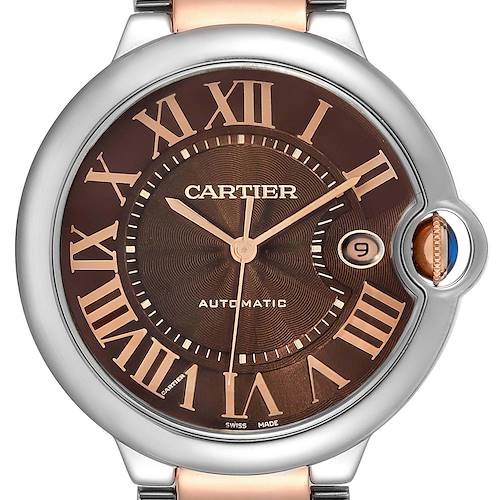 Photo of Cartier Ballon Bleu Steel Rose Gold Chocolate Dial  Watch W6920032