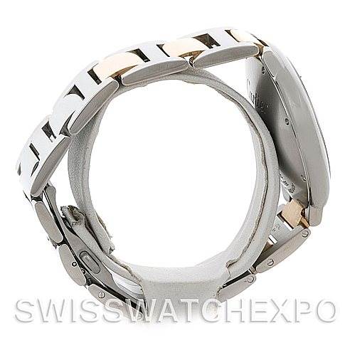 The image shows the side view of the bracelet and the clasp of a Cartier Ballon Bleu W69009Z3 Men's Stainless Steel Silver Dial W69009Z3 Men's Stainless Steel Silver Dial watch.