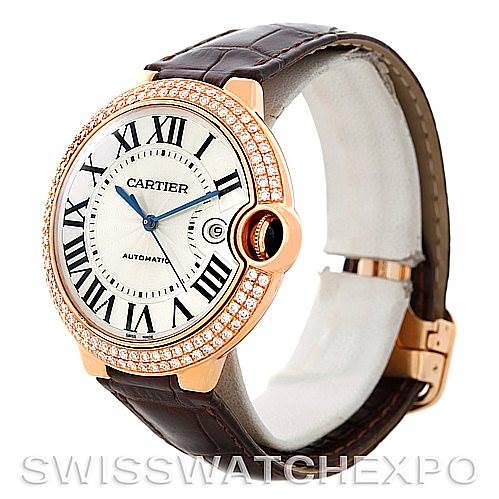 Cartier Ballon Bleu 18K Rose Gold Diamond Men's Watch W6900651 SwissWatchExpo