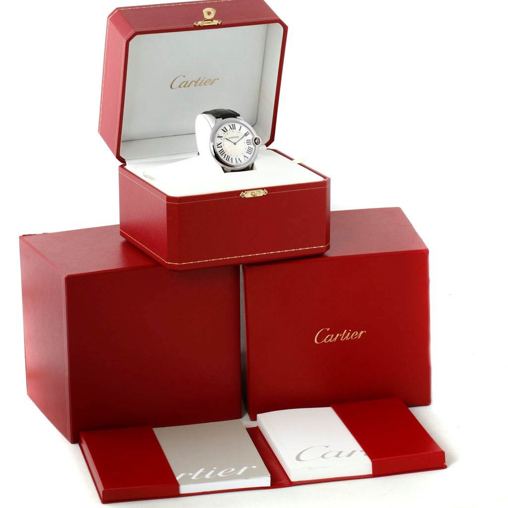 Cartier Ballon Bleu XL 18K White Gold Mens Watch W6920055 Box Papers ...