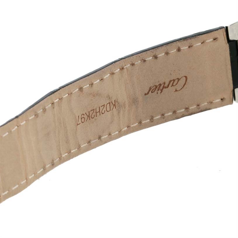 This image shows the back side of a strap from the Ballon Bleu model by Cartier.