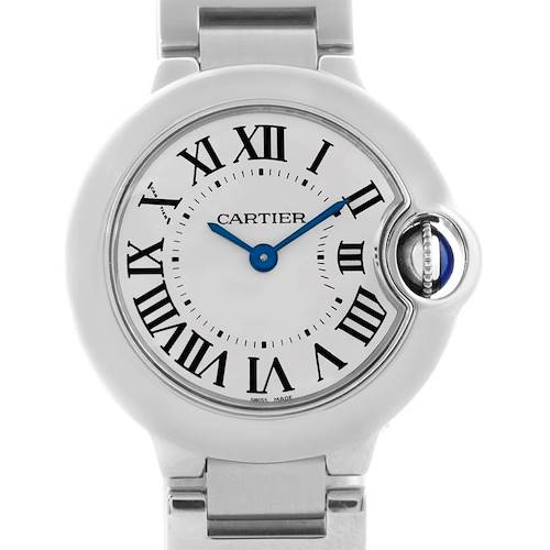 Photo of Cartier Ballon Blue Stainless Steel Small Ladies Watch W69010Z4