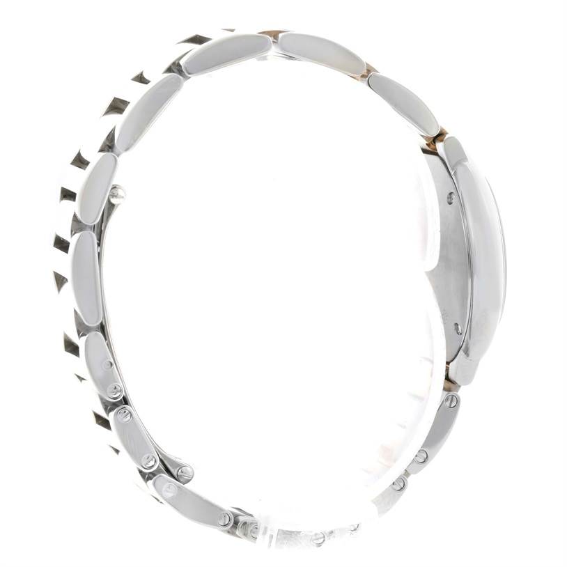 The image shows a side view of the bracelet and side case of the Cartier Ballon Bleu W69007Z3 Women
s Stainless Steel Silver Dial W69007Z3 Women
s Stainless Steel Silver Dial watch.