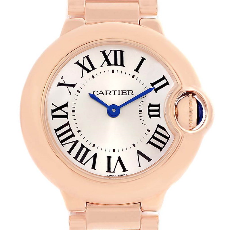 Cartier Ballon Blue 18K Rose Gold Small Ladies Watch W69002Z2 SwissWatchExpo