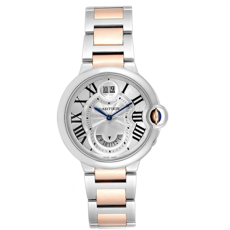 Cartier Ballon Bleu Steel Rose Gold Dual Time Zone Watch W6920027