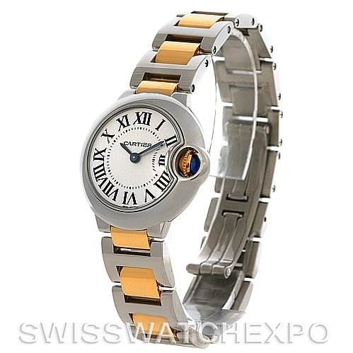 This is a Cartier watch, not a Rolex Submariner W69007Z3 Men's Stainless Steel Silver Dial W69007Z3 Men's Stainless Steel Silver Dial; it features a stainless steel and gold bracelet, with a round dial showing Roman numerals.