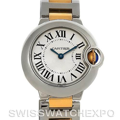 This is a Cartier watch, not a Rolex Submariner W69007Z3 Men's Stainless Steel Silver Dial W69007Z3 Men's Stainless Steel Silver Dial, shown from the front view displaying the dial and part of the band.