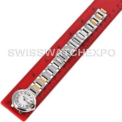 The image shows a Rolex Submariner W69007Z3 Men's Stainless Steel Silver Dial W69007Z3 Men's Stainless Steel Silver Dial bracelet, laid flat along a red ruler, emphasizing the links and clasp.