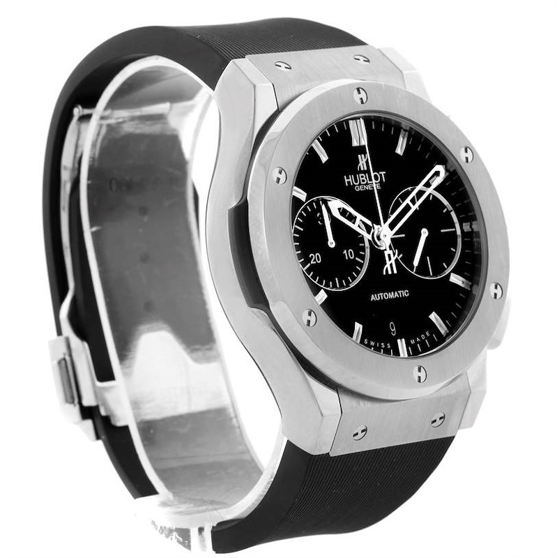 Hublot Classic Fusion Black Dial Rubber Titanium Watch 521.NX.1170.RX SwissWatchExpo