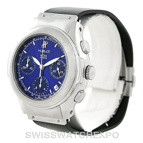 Hublot Elegance Chronograph Steel Blue Dial Watch 1810.1 SwissWatchExpo