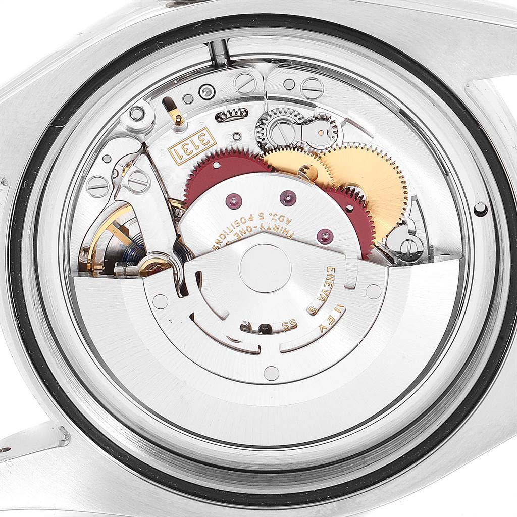 This image shows the internal mechanism of a Rolex Milgauss 116400 Men's Stainless Steel Black Dial 116400 Men's Stainless Steel Black Dial watch, viewed from the back.