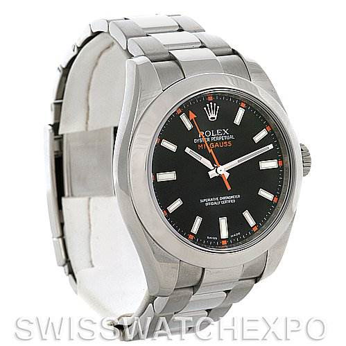 Rolex Milgauss Steel Men's Sport Watch 116400BKSO SwissWatchExpo