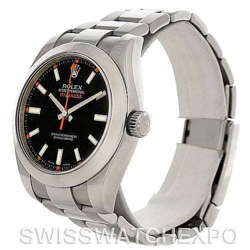 Rolex Milgauss Steel Men's Sport Black Dial Watch SwissWatchExpo