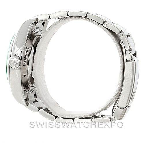 Rolex Milgauss Green Crystal Mens Watch 116400V | SwissWatchExpo