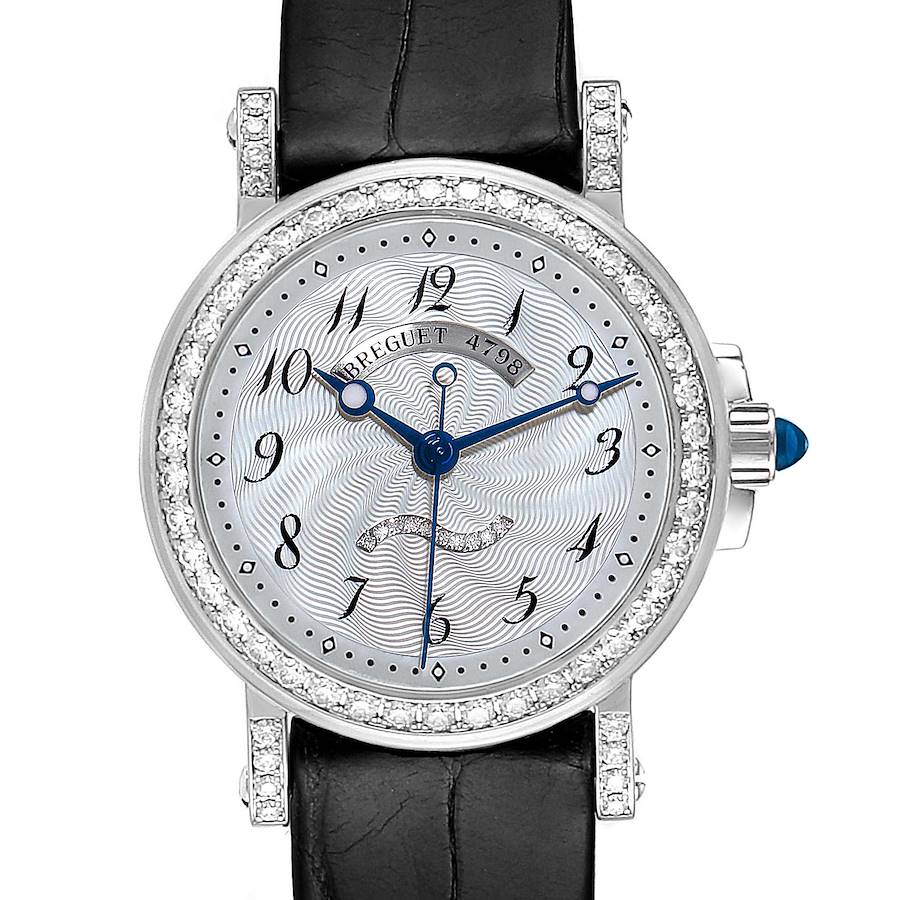 Breguet Classique White Gold Mother Of Pearl Diamond Ladies Watch 8818 SwissWatchExpo