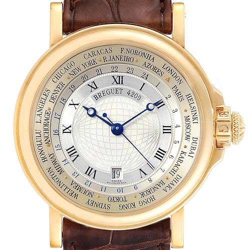 Photo of Breguet Marine World Time Hora Mundi 18K Yellow Gold Watch 3700
