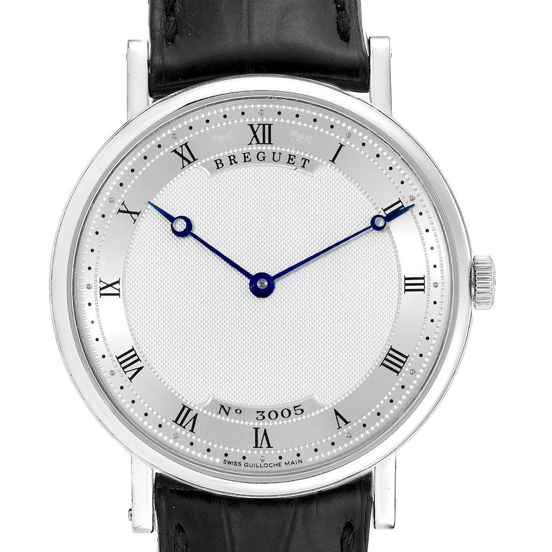 Breguet Classique 38mm White Gold Ultra Thin Automatic Mens Watch 5157 SwissWatchExpo