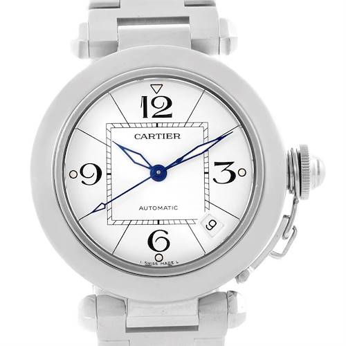 Photo of Cartier Pasha C Medium White Dial Stainless Steel Watch W31074M7