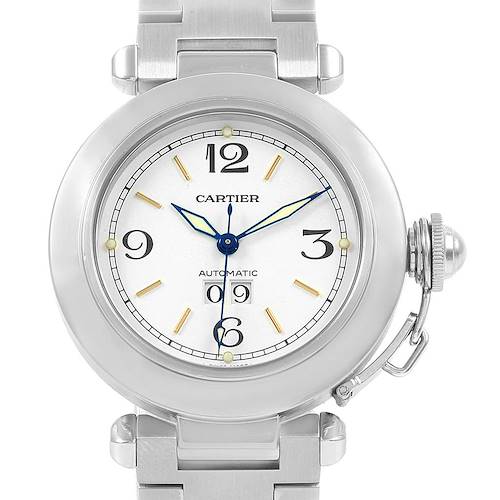 Photo of Cartier Pasha C Midsize White Dial Automatic Steel Watch W31044M7