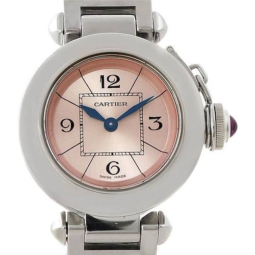 Photo of Cartier Miss Pasha Small Steel Pink Dial Watch W3140008