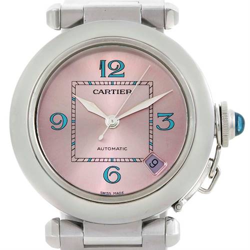 Photo of Cartier Pasha C Medium Pink Blue Dial Limited Edition Watch W3108199