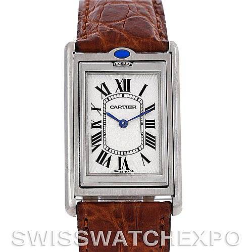 Cartier Tank Basculante Mechanical Steel Large Watch SwissWatchExpo
