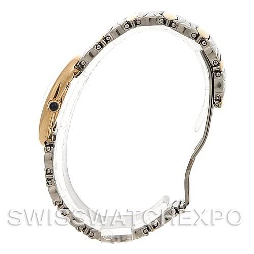 The side view of the Baignoire model by Cartier displays the band and crown.