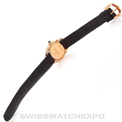 This image shows the back view of a Cartier Baignoire Women's Rose Gold Pink Dial Women's Rose Gold Pink Dial watch, displaying the strap and buckle.