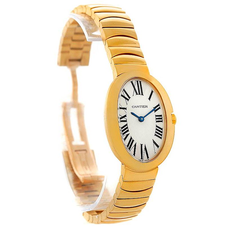 Cartier Baignoire 18k Yellow Gold Ladies Watch W8000008 SwissWatchExpo
