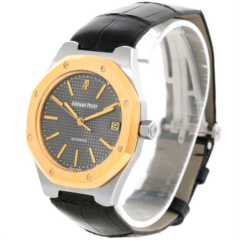 Audemars Piguet Royal Oak Cuir Steel 18K Yellow Gold Mens Watch 14800