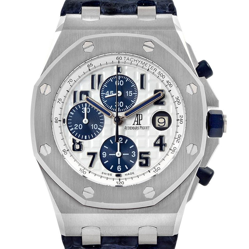 Audemars Piguet Royal Oak Offshore Navy Blue Chronograph Watch 26170ST SwissWatchExpo