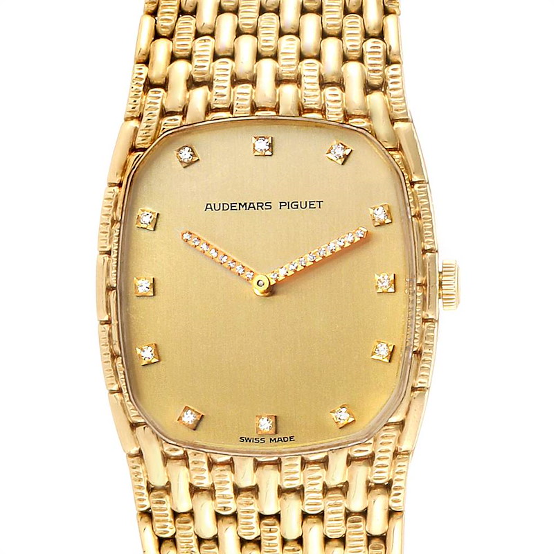 Audemars Piguet 18K Yellow Gold Diamond Unisex Watch 40154 SwissWatchExpo