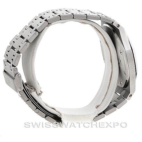 The image shows a side view of the bracelet and case of an Audemars Piguet Royal Oak Men's Stainless Steel Silver Dial Men's Stainless Steel Silver Dial watch.