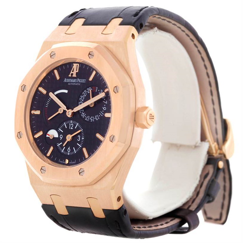Audemars Piguet Royal Oak Dual Time 18K Rose Gold Watch 26120OR.00.D002CR.01 SwissWatchExpo