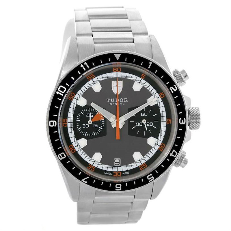 Tudor Heritage Chrono Grey Dial Steel Mens Watch 70330N 95740