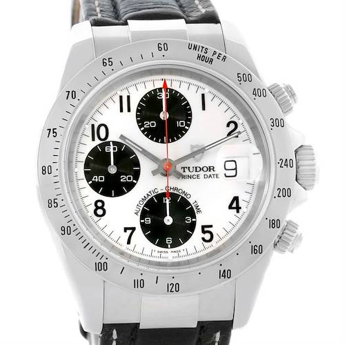 Photo of Tudor Tiger Woods Chronograph White Dial Steel Mens Watch 79273