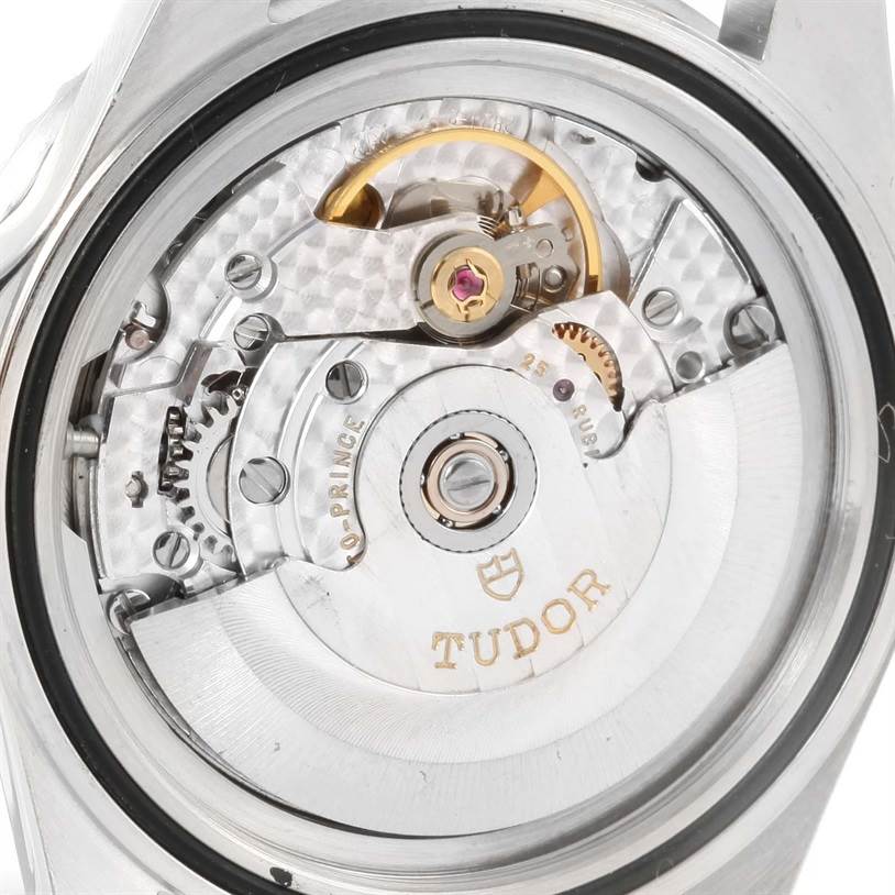 The image shows the intricate internal mechanism of a Tudor Submariner 75190 Men's Stainless Steel Pink Dial 75190 Men's Stainless Steel Pink Dial watch.