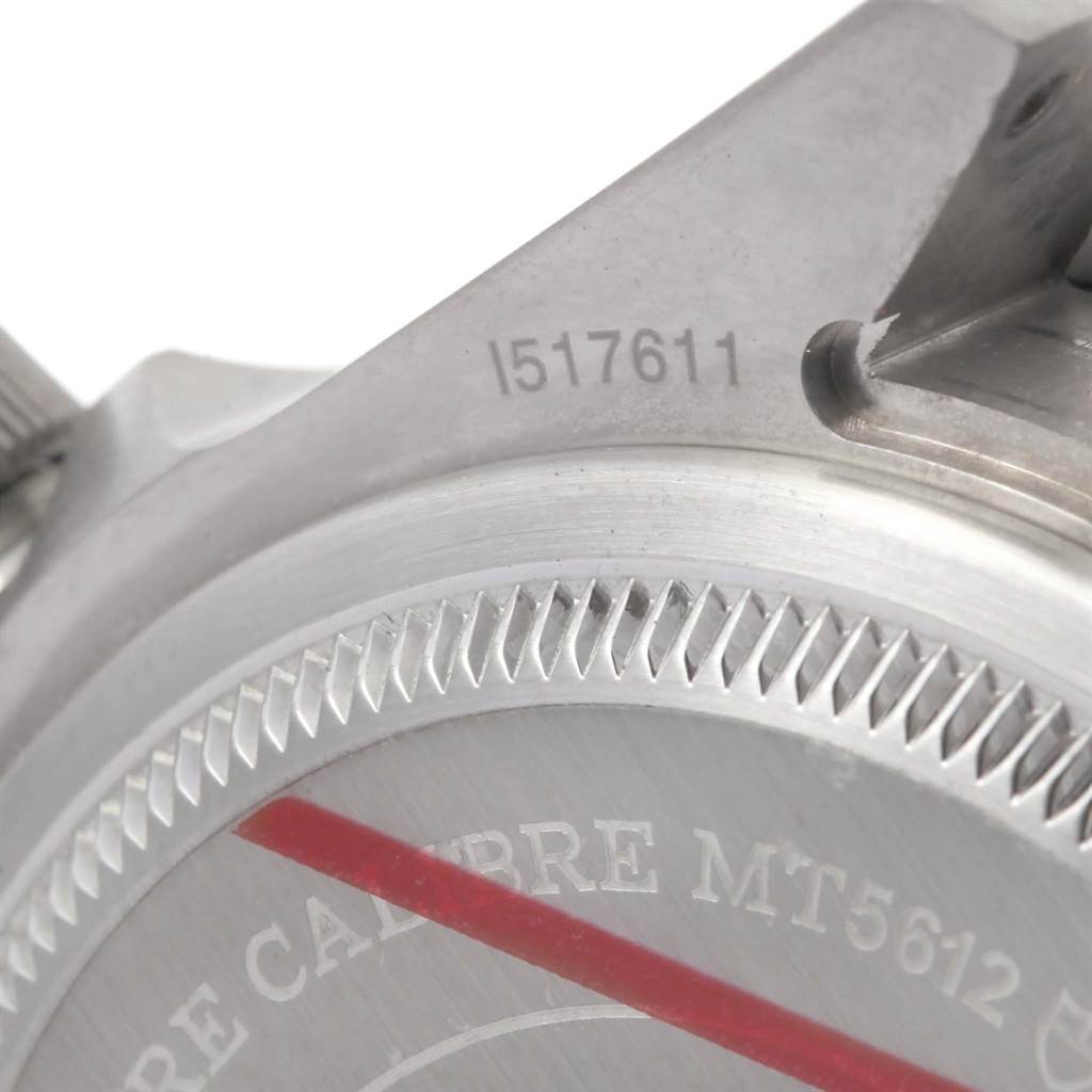 The image shows a close-up of the back casing and part of the lug of the Tudor Pelagos 25600TB Men's Titanium Blue Dial 25600TB Men's Titanium Blue Dial watch, highlighting its serial number.