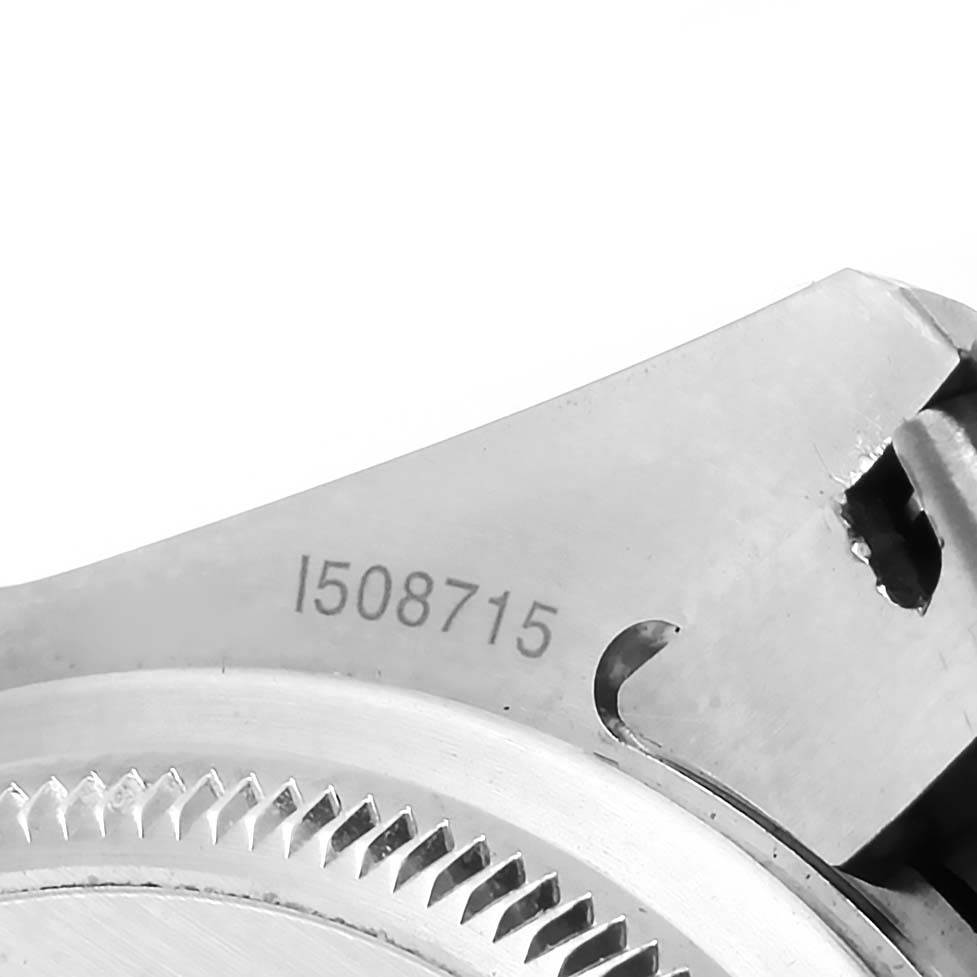 The image shows a close-up of the Tudor Pelagos 25600TB Men's Titanium Blue Dial 25600TB Men's Titanium Blue Dial watch’s case back and part of the bracelet with the serial number visible.