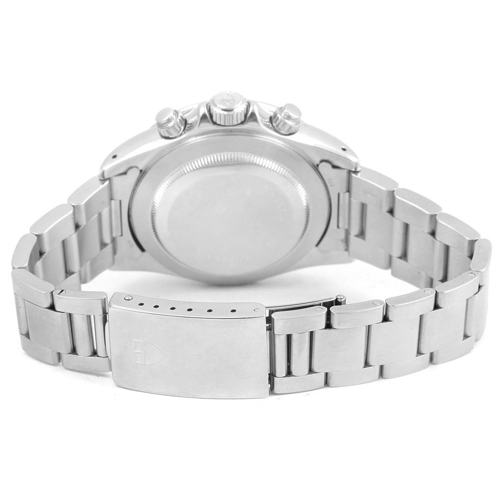 The image shows the back view of the Tudor Tiger 79280 Men's Stainless Steel Blue Dial 79280 Men's Stainless Steel Blue Dial model watch, featuring the case back, bracelet, and clasp.